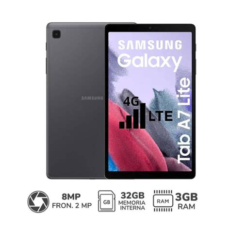 Samsung Tablet Galaxy Tab A7 Lite 87 Lte 4g 3gb 32gb Sm T225 Gray
