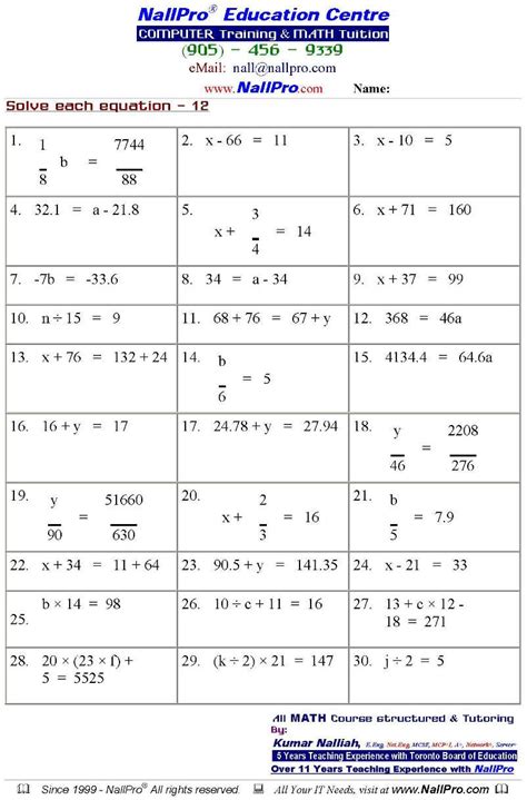 Transform Maths Worksheets Year 6 Algebra With Grade 6 7 8 — Db