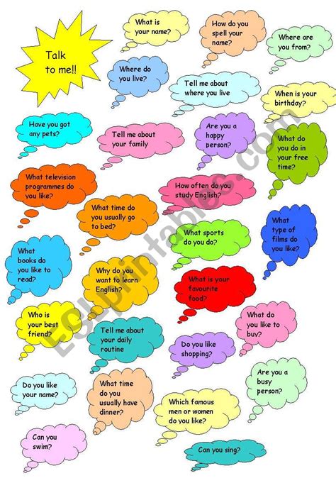 Present Simple Conversation Prompts Esl Worksheet By Nicola