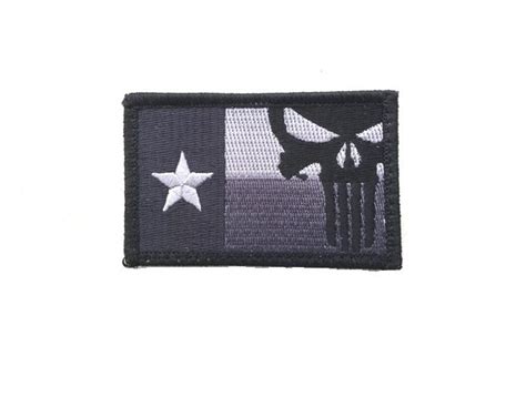 Punisher Texas Patch Hook And Loop Omahas Army Navy Surplus