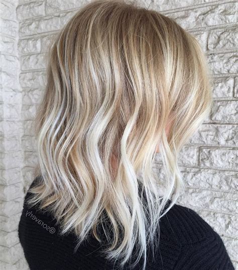 Ideas Of Textured Medium Length Look Blonde Hairstyles