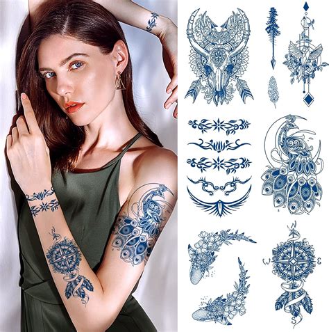 Aresvns Semi Permanent Tattoos Premium Temporary Tattoo For Women Girls Adults Waterproof