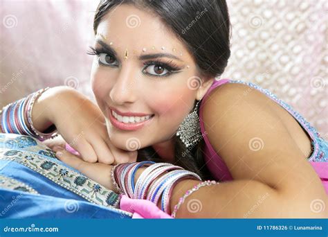 Beautiful Indian Brunette Woman Portrait Stock Photo Image Of Girl