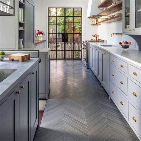 Choose from either light marble or travertine tiles, with their delicately veined detailing, or deeper warmer toned slate tiles that lend a slightly more rugged feel. Top 50 Best Kitchen Floor Tile Ideas - Flooring Designs