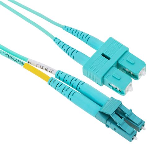 Câble à Fibre Optique Om3 Lc à Sc Duplex Multimode 50125 2m Cablematic