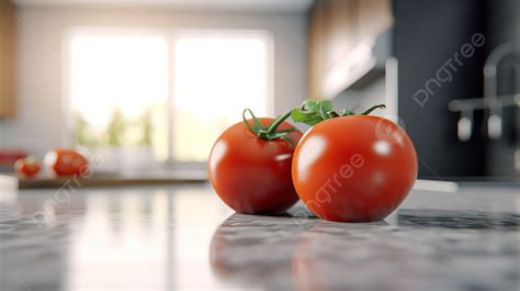 Tomato In 3d Rendered Kitchen Setting Background Kitchen Food Kitchen