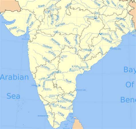 Peninsular Rivers Of India 30 Major West And East Flowing Rivers