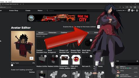 Como Tener El Personage De Madara Uchiha En Roblox Youtube