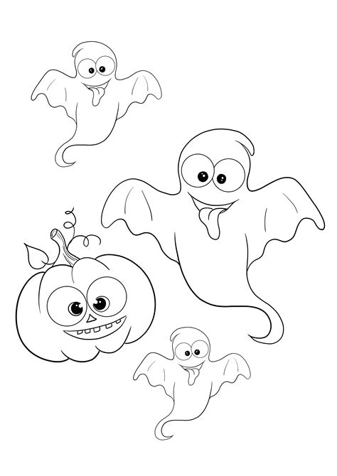 Planse De Colorat Cu Fantome De Halloween Clip Art Library Desene De