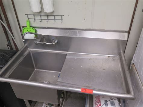 Freestanding Stainless Steel Double Sink W Faucet 445 X 245 X 45