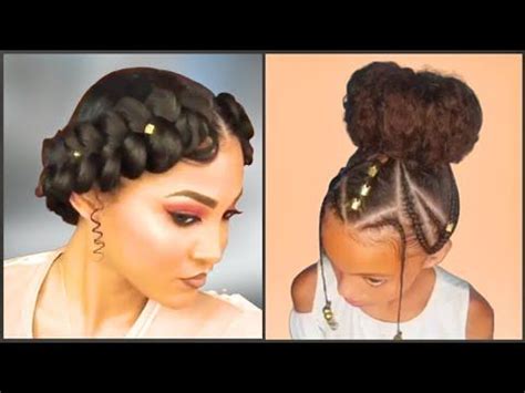 Use large braids for a quick design and don't worry about it again for months. Goddess Braids, Quick Cornrow Protective Style, Halo Braid ...