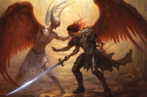 Battle Between An Angel And A Demon This Artwork Brings To Life The
