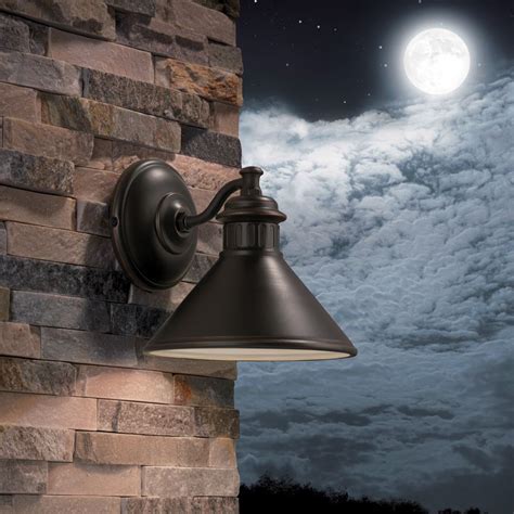 Shop Portfolio Dovray 775 In H Oil Rubbed Bronze Dark Sky Outdoor Wall Light At