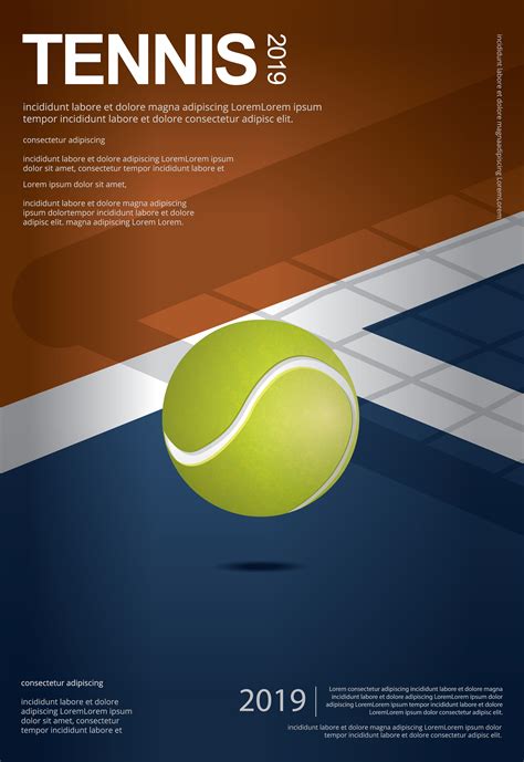 Tennis Championship Poster Vector Illustration Vector Art At Vecteezy
