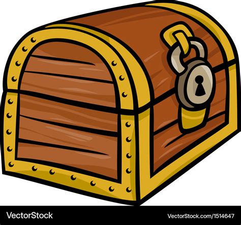 Treasure Chest Clip Art Cartoon Royalty Free Vector Image