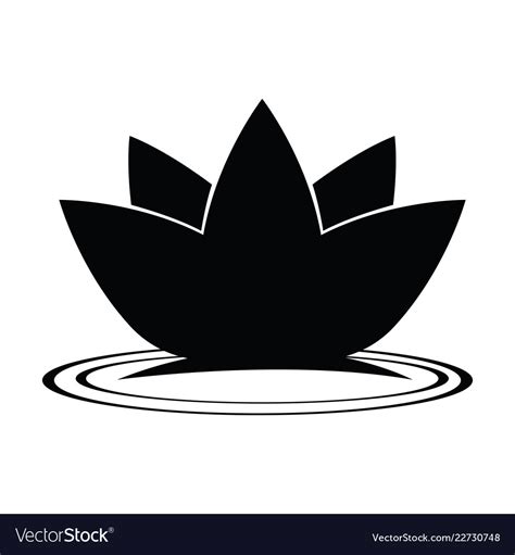 Lotus Flower Silhouette Royalty Free Vector Image