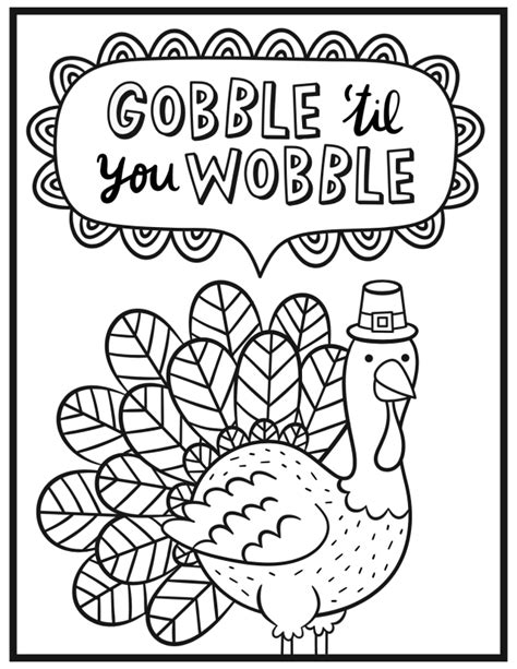 Free Thanksgiving Coloring Pages For Adults And Kids Happiness Is Homemade