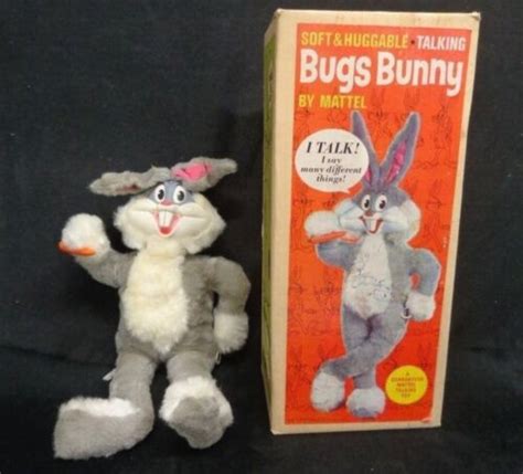 Vintage 1964 Mattel Talking Bugs Bunny Plush Pull String Doll Iob