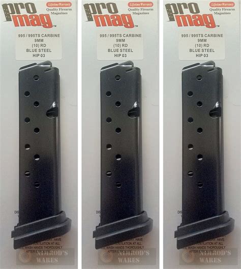 3 Pack Promag Hip03 Hi Point 995995ts 9mm 10rd Magazine Nimrods Wares