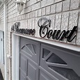 Custom Script Home Address Cursive House Numbers & Letters Sign ...