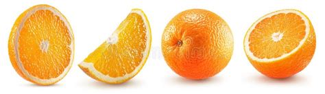 Collection Of Oranges Isolated On A White Background Stock Image
