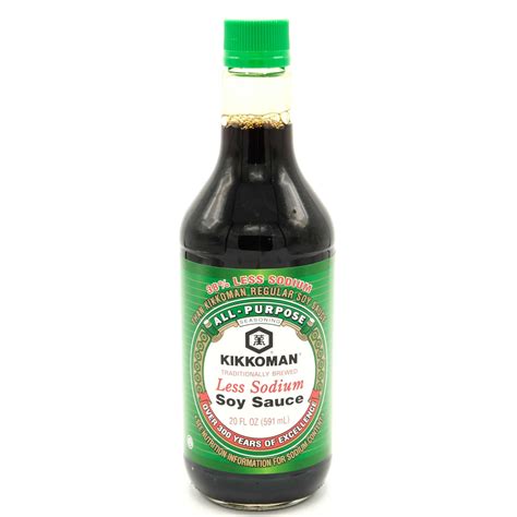 Kikkoman Less Sodium Soy Sauce 20 Fl Oz 591 Ml Well Come Asian Market