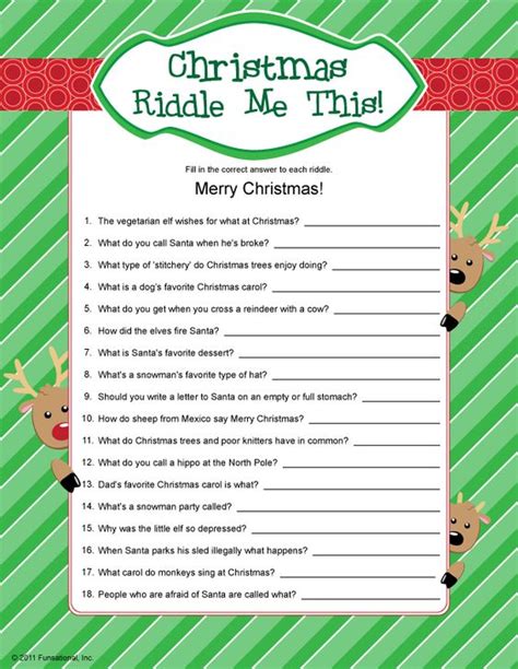 Christmas Riddles Riddles And Riddle Games On Pinterest