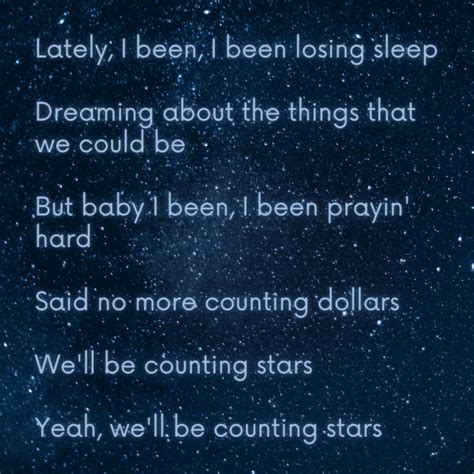 Onerepublic Songs Counting Stars Meaning And Lyrics 2024