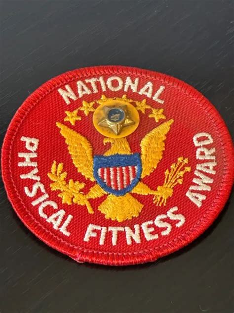 Vintage Collectible Natl Physical Fitness Award Patch And Pinback Lapel