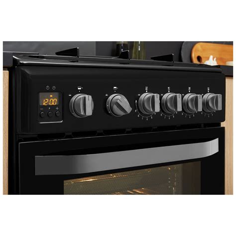 Hotpoint Hd5g00ccbk 50cm Double Oven Gas Cooker In Black Catalytic Liners