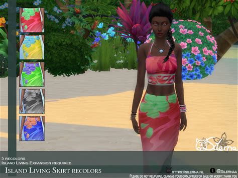 The Sims Resource Island Living Skirt Recolors