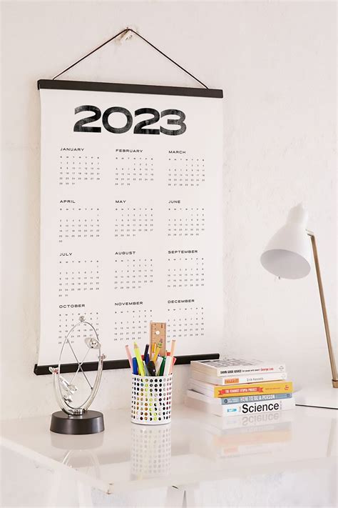 2023 Modern Minimalist Printable Wall Calendar Year At A Etsy