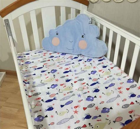 Shades of green, silver, sky blue, ivory and aqua work for all babies and are easy to transition in one direction or the other over time. Unisex Baby Crib Bedding Sheet Cot Bed Baby Bumper Bed ...