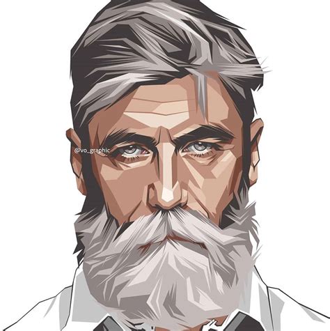Old Man With A Beard Cartoon