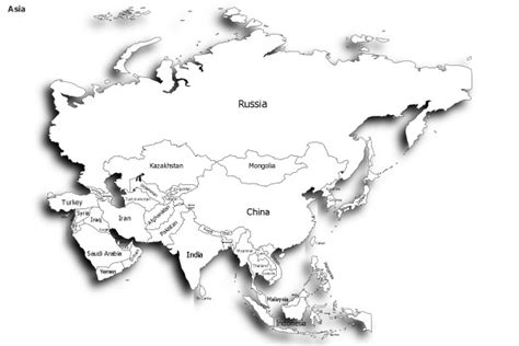 Hacer Los Deberes Formular Suponer Mapa De Asia En Blanco Para Imprimir