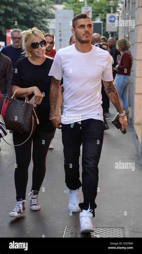 Mauro Icardi With His Wife Wanda Nara Shopping In Rolex Shop Featuring