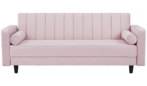 Buy Habitat Preston Velvet 3 Seater Clic Clac Sofa Bed Pink