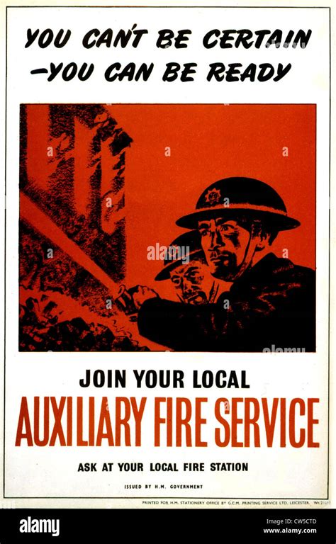 Propaganda Poster For The Civil Defence Stock Photo Alamy