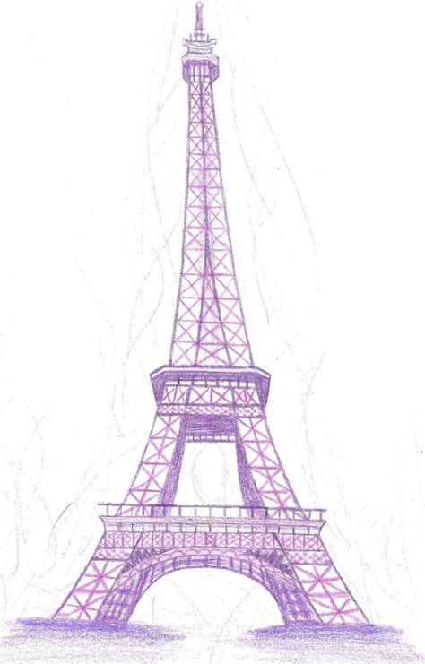 Eiffel Tower Clip Art Eiffel Tower In Purple By Doncamatica