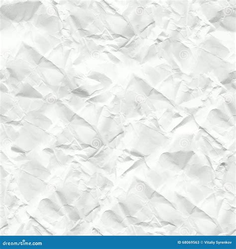 White Crumpled Paper Seamless Texture Stock Image Image Of Arts