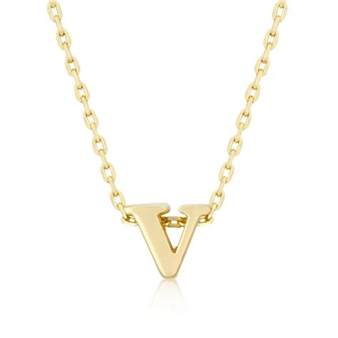 Golden Initial V Pendant Gold Chains For Men Discount Jewelry Gold