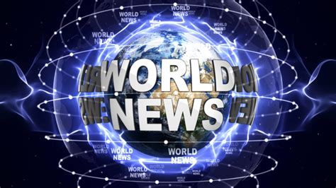 World News Text Around The Earth Motion Graphics Videohive