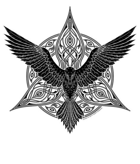 Celtic Raven Tattoo Designs Scaledrawingwordproblems