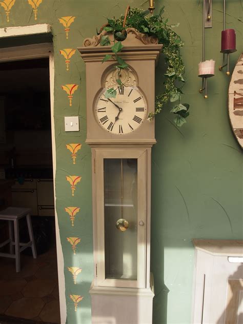 Gorgeous Grandfather Clock Painted In 3 Different Colours Clock