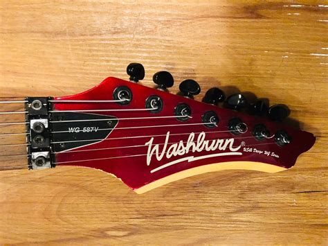 Washburn Wg 587v 1999 Red 7 String Floyd Rose Tremolo Made In Reverb