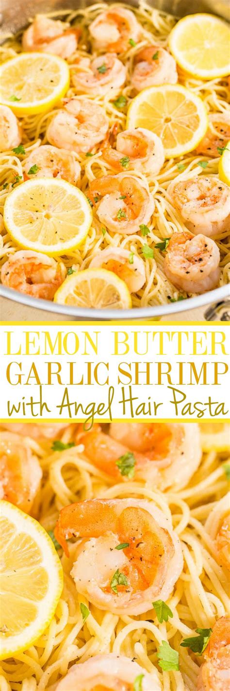 When butter starts to bubble add garlic and lemons. Lemon Butter Garlic Shrimp with Angel Hair Pasta | Recipe ...
