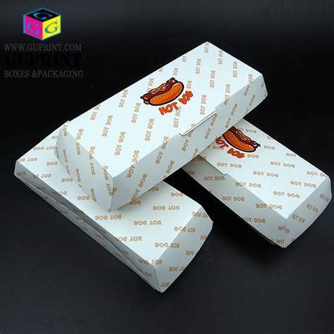 Food containers to go paper. Custom printed white hot dog clamshell paperboard ...