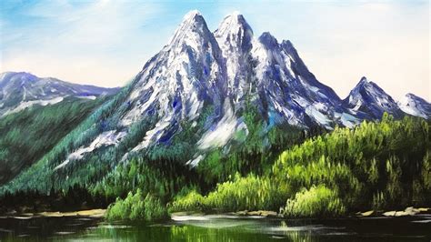 Paint Mountains With Acrylic Paints Lesson 3 Youtube