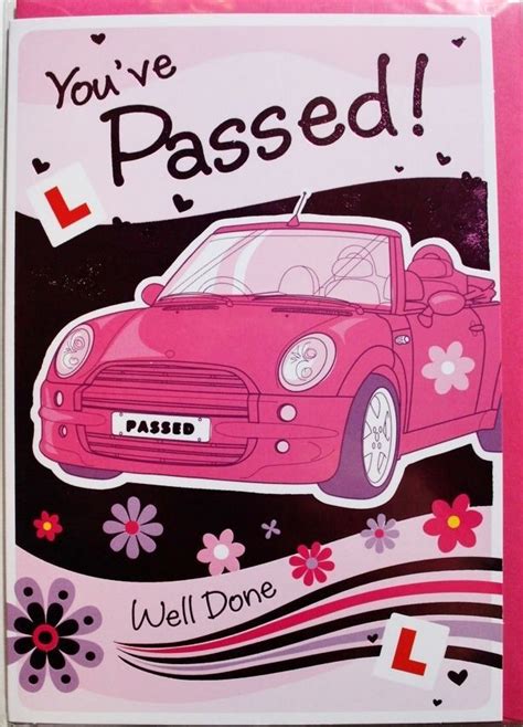 Youve Passed Driving Test Card And Envelope Female Congratulations