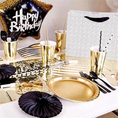 Black And Gold Themed Birthday Party Range